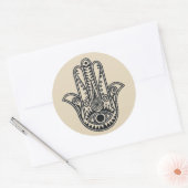 Hamsa Hand Ronde Sticker (Envelop)