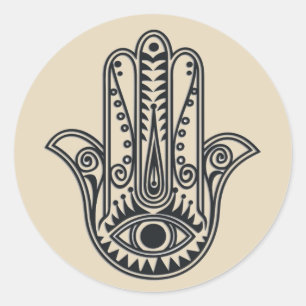 Hamsa Hand Ronde Sticker
