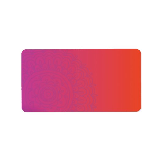 HAMSA HAND Rood Sinaasappel Print je eigen labels (Voorkant)