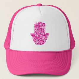 Hamsa Hand Roze Hand van Fatima Trucker Pet