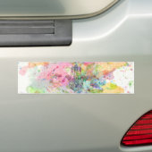 HAMSA Hand Symbool Kleurrijke Waterverf Bumpersticker (Op auto)