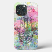 HAMSA Hand Symbool Kleurrijke Waterverf Case-Mate iPhone Case (Achterkant)