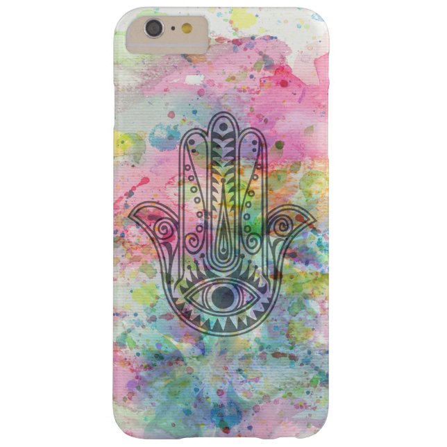 HAMSA Hand Symbool Kleurrijke Waterverf Case-Mate iPhone Case (Achterkant)