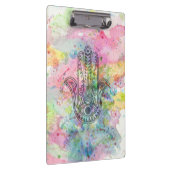 HAMSA Hand Symbool Kleurrijke Waterverf Klembord (Rechts)