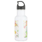 HAMSA Hand Symbool Kleurrijke Waterverf Waterfles (Achterkant)