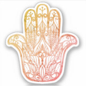 Hamsa Hand Symbool van Aanmoediging Sticker (Voorkant)