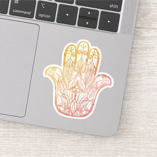 Hamsa Hand Symbool van Aanmoediging Sticker (Detail)