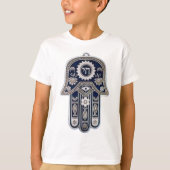 Hamsa Hand - Symbool van bescherming en geluk T-shirt (Voorkant)
