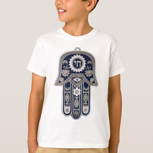 Hamsa Hand - Symbool van bescherming en geluk T-shirt (Voorkant)