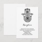 Hamsa hand Trouwreceptie Info Kaart (Voorkant / Achterkant)