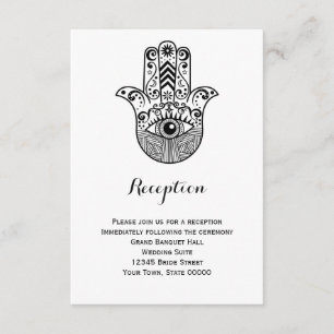 Hamsa hand Trouwreceptie Info Kaart