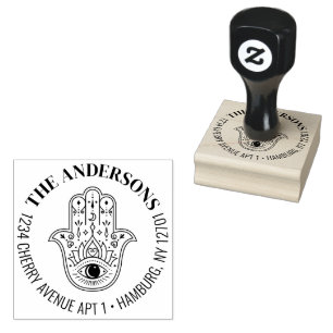 Hamsa Hand van Fatima Boze Oog Retouradres Zelf- Rubberstempel