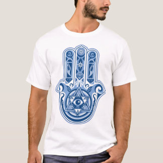 Hamsa hand van Fatima Hamsa die allemaal oog ziet T-shirt