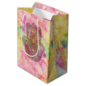 HAMSA Hand van het Fatimasymbool amulet Henna flor Medium Cadeauzakje (Achterkant Gekanteld)