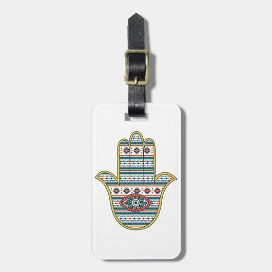 HAMSA-hand van het Fatimasymbool Bagagelabel (Voorkant verticaal)