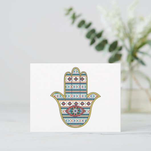 HAMSA-hand van het Fatimasymbool Briefkaart (Staand voorkant)