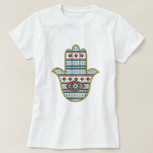 HAMSA-hand van het Fatimasymbool T-shirt (Design voorkant)