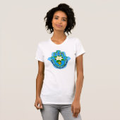 Hamsa Hand van het Joodse Zuidpoolgebied t shirt (Voorkant volledig)