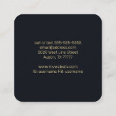 Hamsa Hand Vierkante Visitekaartje (Achterkant)