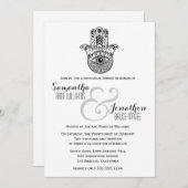 Hamsa Hand Wedding Reheasal Dinner Invite Kaart (Voorkant / Achterkant)
