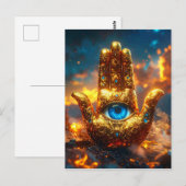 HAMSA HAND - ZEN BOEDDHISME BRIEFKAART (Voorkant / Achterkant)