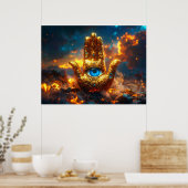 HAMSA HAND - ZEN BOEDDHISME POSTER (Keuken)