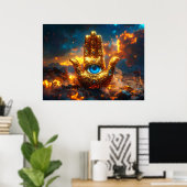 HAMSA HAND - ZEN BOEDDHISME POSTER (Thuiskantoor)