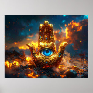 HAMSA HAND - ZEN BOEDDHISME POSTER
