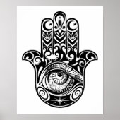 Hamsa Hand Zendoodle 2 Poster (Voorkant)