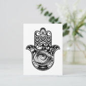 Hamsa Hand Zendoodle Briefkaart (Staand voorkant)