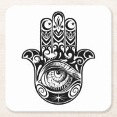 Hamsa Hand Zendoodle Kartonnen Onderzetters (Voorkant)