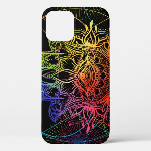 hamsa: handgetekend neonpatroon. Case-Mate iPhone case (Achterkant)