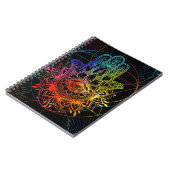  hamsa: handgetekend neonpatroon. notitieboek (Linkerzijde)