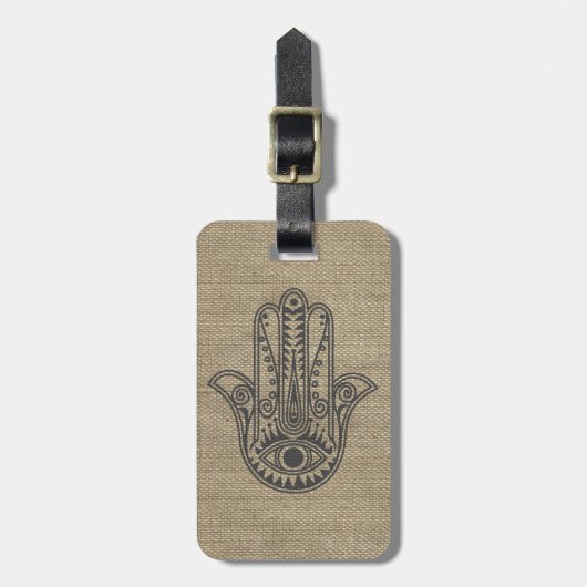 HAMSA Handje Fatima-symbool amulet Bagagelabel (Voorkant verticaal)