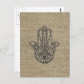 HAMSA Handje Fatima-symbool amulet Briefkaart (Voorkant / Achterkant)