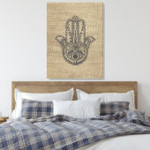 HAMSA Handje Fatima-symbool amulet Canvas Afdruk (Insitu (Slaapkamer))