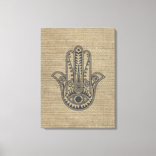 HAMSA Handje Fatima-symbool amulet Canvas Afdruk