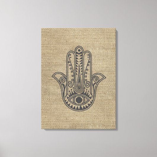 HAMSA Handje Fatima-symbool amulet Canvas Afdruk (Voorkant)