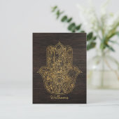 HAMSA Handje Fatima symbool amulet design Briefkaart (Staand voorkant)