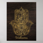 HAMSA Handje Fatima symbool amulet design Poster (Voorkant)