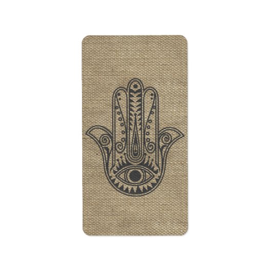 HAMSA Handje Fatima-symbool amulet Etiket (Voorkant)