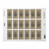 HAMSA Handje Fatima-symbool amulet Etiket (Full Sheet)