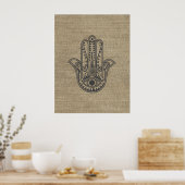 HAMSA Handje Fatima-symbool amulet Poster (Keuken)