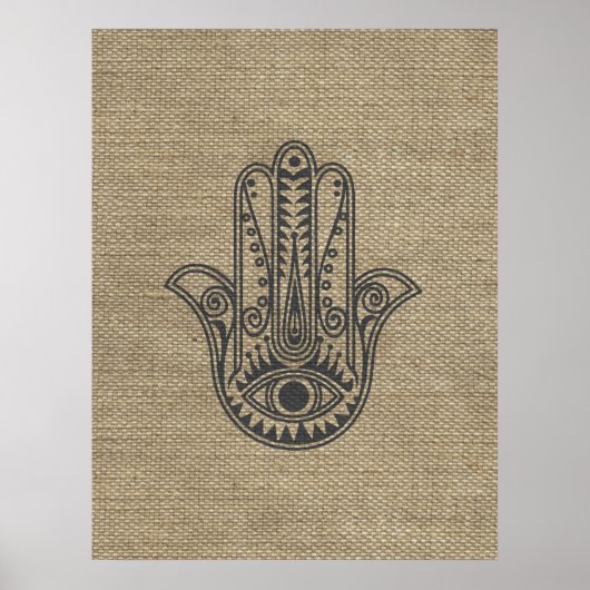 HAMSA Handje Fatima-symbool amulet Poster (Voorkant)