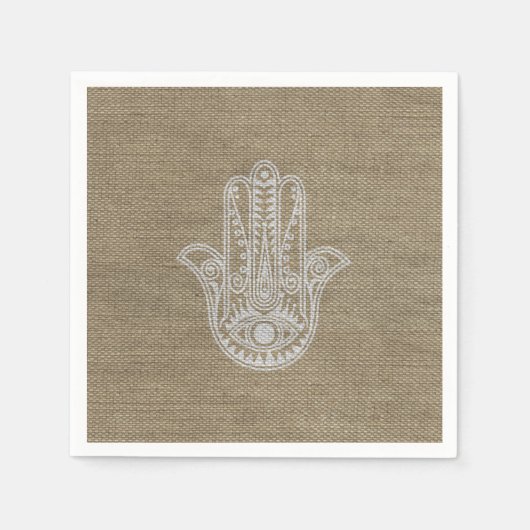HAMSA Handje Fatima-symbool amulet Servetten (Voorkant)