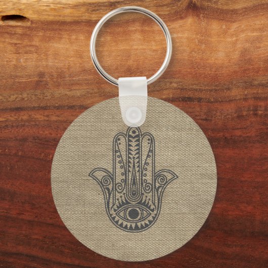 HAMSA Handje Fatima-symbool amulet Sleutelhanger (Voorkant)
