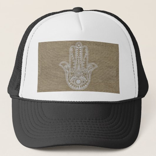 HAMSA Handje Fatima-symbool amulet Trucker Pet (Voorkant)