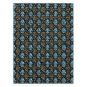 Hamsa Handpatroon - Goud en blauw glas Tafelkleed (Voorkant)