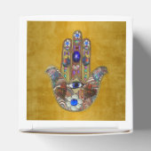 Hamsa harten bloemen Opal Art over goud Bedankdoosjes (Bovenkant)