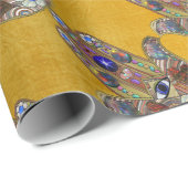 Hamsa harten bloemen Opal Art over goud Cadeaupapier (Rol Hoek)